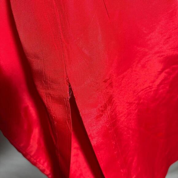 VTG Climax 80s‎ David Howard Red Party Prom NYE Dress Ruffles Dramatic 3/4 *XXS - Picture 6 of 12